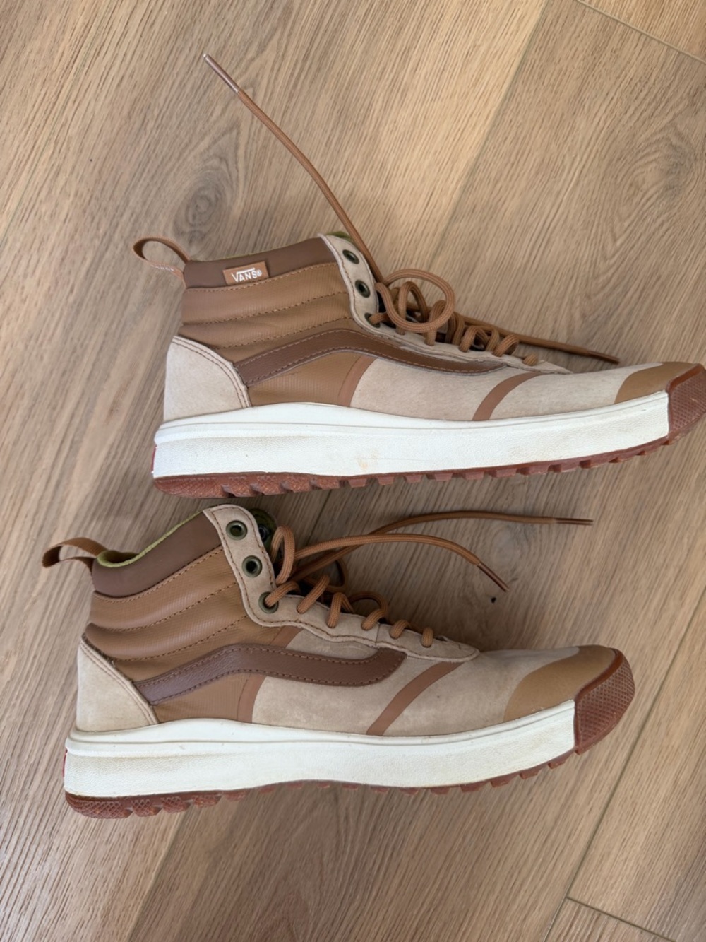 Vans Brown and Tan Ultrarange High-Top Hiking Sneakers - Picture 2 of 7